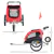 PawHut Elite II Dog Trailer 2-In-1 Pet Stroller Cart Bicycle Wagon RED