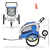 2in1 Pet Dog Bike Trailer Stroller Jogger w/Suspension Blue Grey