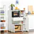Compact Kitchen Pantry Buffet Server Hutch Microwave Cabinet wt Drawer