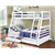 White Twin Over Double Wood Bunk Bed W Drawers