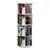 4 Tier 360° Rotating Stackable Shelves Bookshelf Organizer(White)