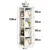 4 Tier 360° Rotating Stackable Shelves Bookshelf Organizer(White)