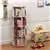 4 Tier 360° Rotating Stackable Shelves Bookshelf Organizer(Pink)