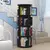 4 Tier 360° Rotating Stackable Shelves Bookshelf Organizer(Black)