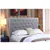 True Contemporary Charlotte Full Grey Tufted Linen Platform Bed