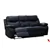 Levoluxe Aveon 83 Inch Arm Reclining Sofa in Black Leather Match