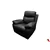Levoluxe Aveon 38.5 Inch Arm Reclining Chair in Black Leather Match