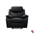 Levoluxe Aveon 38.5 Inch Arm Reclining Chair in Black Leather Match