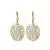 14K Gold and Silver Fashion Drop Earrings - 3.6gm