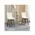 Cream White Bar Stools Set of 2, Swivel Bar Chairs, 25.5'' High Fabric
