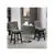 Dark Grey Bar Stools Set of 2, Swivel Bar Chairs, 25.5 In High Fabric