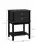 Black Modern End Table, Sofa Side Table with Drawers and Storage Shelf