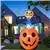 GSantos Pumkin Man Halloween Decor with LED Lights, 6Ft