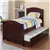 Andria 3 Pieces Twin Size Bed with Trundle in Cherry Wood Finish