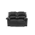 Delnice Black 2-Piece Motion Sofa Set in Bonded Leather