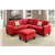 Aparan 4-Piece Modular Sectional Sofa Covers in Carmine Polyfiber