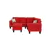 Aparan 4-Piece Modular Sectional Sofa Covers in Carmine Polyfiber
