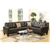 Aparan Espresso 4-Piece L Shape Modular Sectional in Bonded Leather