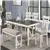 Messina 6-Piece Rectangular Table Set in Wood Gray and White Finish