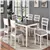 Meribel 7-Piece Rectangular Dining Room Set in Grey and White Finish