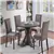 Bruges 5-Piece Round Dining Set in Brown Wood Finish