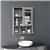 Wall Mount Mirror Cabinet with Door Shelf Bathroom Grey