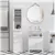 Cabinet Organizer Tower with Multiple Shelves & Drawer, White