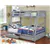 Grey Twin Over Double Wood Bunk Bed W Drawers