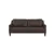 Modena Brown 2-Piece Contemporary Style Sofa in Faux Leather