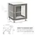 PawHut Dog Crate, Pet Kennel, w/ Wooden Top, Windows,Small Dogs, Grey