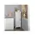 White Freestanding Kitchen Pantry, Storage Cabinet with Barn Door and