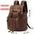 Gsantos AGR20 Canvas Vintage Backpack for 12-17 Inch Backpack Coffee