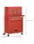 Red 6-Drawer Tool Chest Set with 4 Wheels, Lockable Rolling Tool Box,