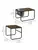 Coffee Table Set of 2, Nesting Tables with Storage Bag and Steel Frame