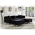 Black Velvet Reversible Sofa Sectional W Ottoman