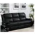 Black Leather Gel Power Recliner Sofa w USB Chargers