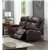 Brown Genuine Leather Power Recliner Loveseat w USB Chargers