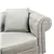 Cerna 80.00'' Linen Rolled Arm Chesterfield Sofa Light Grey