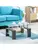 Rectangle Glass Coffee Table, 2-Tier Center Table with Tempered Glass