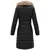 Long Winter Fashion Coat for Women, Black 28, Large