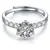 2 Ct Moissanite Adjustable Sterling Silver Promise Ring