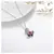 Infinity Pink Austrian Crystal Butterfly Pendant Necklace