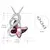 Infinity Pink Austrian Crystal Butterfly Pendant Necklace