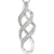 18 Inch Sterling Silver Twist Necklace (Total 1/10 Cttw)