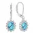 Oval Cut Stunning Earrings for Women, 925 Sterling Silver, Blue Turquo