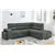 Grey Air Suede Fabric Reversible Sofa Sectional w Storage