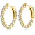 Moissanite Gold Hoop Earrings with 18K Yellow Gold Plated