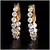 Moissanite Gold Hoop Earrings with 18K Yellow Gold Plated