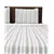 Ninety Six Ticking Stripe Ivory and Brown Cotton King Quilt Set