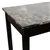 3-Piece Wood Top Espresso Brown and Faux Marble Table Set